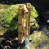 Aquascape 78306 Shishi-Odoshi Geïnspireerd, Poly-Hars Herten Scarer Bamboe Fontein, Geel