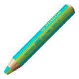 STABILO woody 3 in 1 duo crayon aquarelle turquoise/vert clair