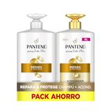 Pantene Pro-V shampoo 1 l, conditioner 800 ml avec distributeur, cheveux secs et abîmés. Nettoie et protège les liaisons capillaires