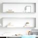 vidaXL Wandschappen kubus 2 st 100x15x30 cm bewerkt hout betongrijs