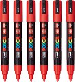 Posca Stiften PC-5M Medium Tip - verfstiften - Rood - 6 stuks