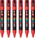 Posca Stiften PC-5M Medium Tip - verfstiften - Rood - 6 stuks