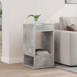 vidaXL Table d'appoint Béton Gris 30 x 30 x 56 cm Bois traité