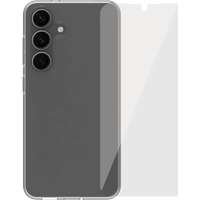 BlueBuilt Samsung Galaxy S25 Back Cover Transparant + Screenprotector Glas