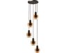 Freelight - Hanglamp Chiasso 5 lichts Ø 40 cm zwart goud