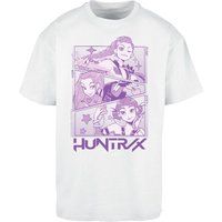 KPop Demon Hunters Anime Oversized T-shirt Huntrix Manga Panels XL tot XXL wit