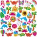 Baker Ross FN415 Zomer Foam Stickers - Set van 150, Stickers voor Kinderen, Kunst en Knutselen