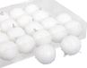 Othmara decorations Othmar Decorations Bv 24x Kleine kunststof kerstballen met sneeuw effect wit 6 cm