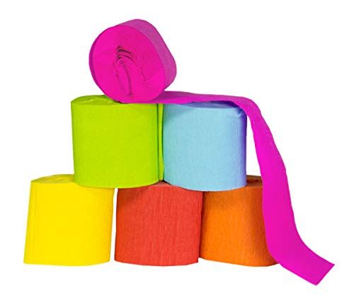 Folat 9430 crêpepapierrol - 6 stuks - Meerkleurig