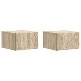 vidaXL - Nachttafel - Set van 2 - Sonoma Eiken - 49 x 34,5 x 20 cm