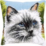 Vervaco Kruissteekkussen Siamese Kat