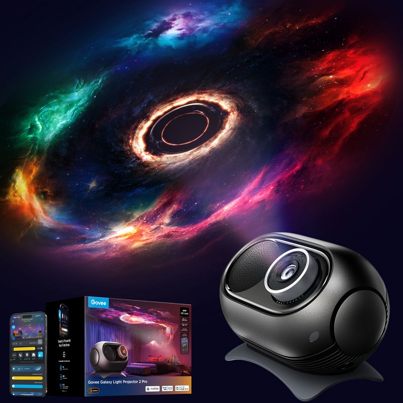 Govee Galaxy Light Projector 2 Pro - slimme sterrenprojector met Matter ondersteuning - Zwart