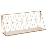 Atmosphera Wandplank/boekenplank Anna - goud - metaal/hout - draadframe - 48 x 12 x 20 cm