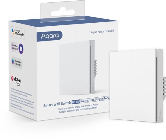 Aqara Smart Wall Switch H1 No Neutral Single Rocker HomeKit