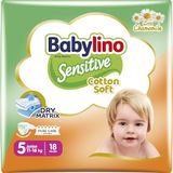 Babylino Sensitive Luiers Maat 5, Junior (11-16 kg), 18 Stuk