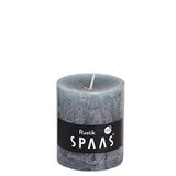 SPAAS Rustieke geurloze cilinderkaars 68/80 mm, ± 30 uur - grijs