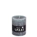 SPAAS Rustieke geurloze cilinderkaars 68/80 mm, ± 30 uur - grijs