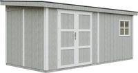 Timbela M940-TUNDRA GREY - LP SmartSide Tuinhuis op houtbasis - 11,47 m² - 530x248xH231 cm - met vloer en verf