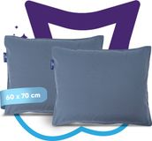 Slaapspeciaal eazydekbed Kussensloop - Grijs - 60x70 cm - Set van 2