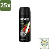 Axe Africa Vaporisateur corporel - Mandarin & Sandalwood - 150 ml - 25 Pièces