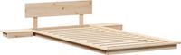 vidaXL Cadre de lit Bois Naturel 90 x 190 cm