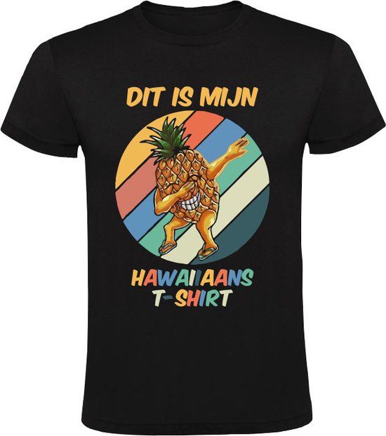 Sol's Heren Hawaiishirt T-shirt - Zwart - Katoen - Maat S