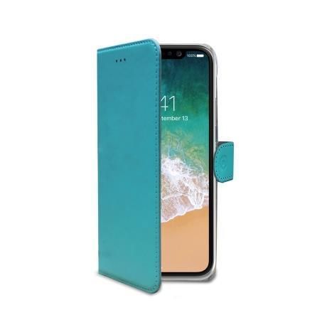 Celly Wally iPhone Xs Kunstleer Blauw