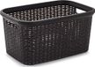 PLASTICFORTE Rotan wasmand - 35 liter - bruin - kunststof - 53 x 36 x 26 cm