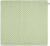 Knit Factory Keukendoek Cubes - Ecru/Spring Green - 50x50 cm