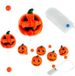 Guirlande d'Halloween avec lumières LED, motif citrouille, lumineuse, 5 pièces