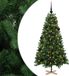 vidaXL Kunstkerstboom met kerstbal 150 cm 150 LED's Warmwit PVC Groen