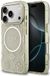 Guess Peony Hot Stamp iPhone 17 Pro Hoesje MagSafe Back Cover Goud Beige