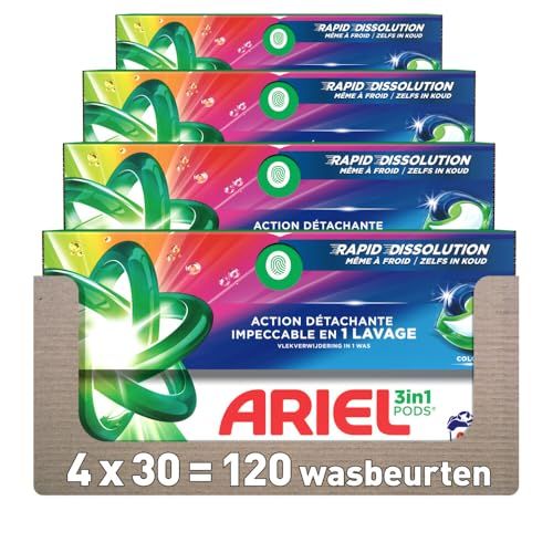 Ariel 3in1 Wasmiddel Pods Kleur - 120 wasbeurten