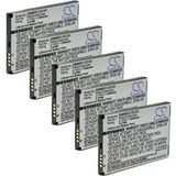 Vhbw 5x Batterie Remplacement Pour Psso122621558 Pour Scanner De Code-barre Pos (1450mah, 3,7v, Li-ion)