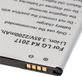 AccuCell Batterie compatible avec LG K4 2017, Li-ion, 3.85V, 2200mAh, 8.5Wh