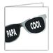 22249 PAPA COOL 22249 Vierkante kaart voor een zonnebril zilver glanzend mode - met witte envelop 15 x 15 cm - verjaardag of Vaderdag - Creatie Editie Print Made in France