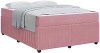 vidaXL Bedframe Roze 140 x 200 cm Stof