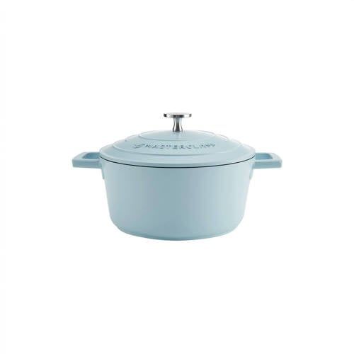 MasterClass Hemelsblauwe Aluminium Braadpan - 2.5L - Blauw - 21cm - Met Deksel