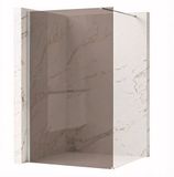 Rea Flexi Brown 100 Douchewand - Rookbruin Glas 6 mm - Chrome 100x195 cm