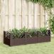 Maison Exclusive - Jardinière avec brochettes de terre, marron, 123,5x43,5x43,5 cm, PP