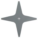 Arnold 1111-AM-000 maaiblad AR16 geschikt voor Ambrogio, Hercules en Wiper robotmaaier, 290 mm / 4-snijden/gebogen 1111-AM-0001, grijs
