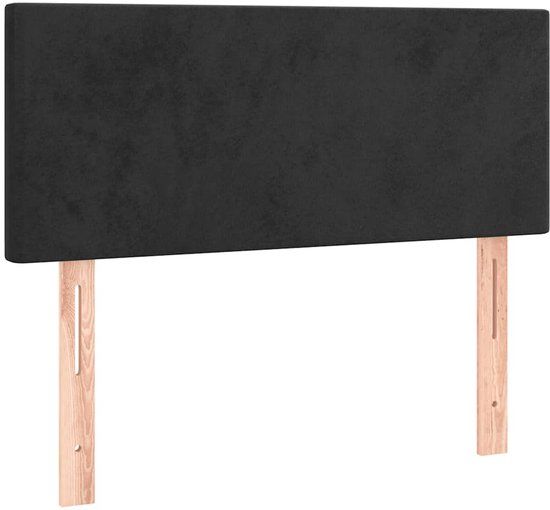vidaXL Hoofdbord 90x5x78/88 cm fluweel zwart