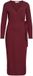 VILA VIRAFFI Robe mi-longue à col en V et manches longues en Winetasting - Taille S