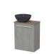 Maxaro Toiletmeubel met Waskom Quartz Modulo Lichtgrijs Beton Vlak 41 cm Middenbruin Eiken Blad