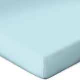 Bassetti Topper hoeslaken uni ijsblauw 650 katoen/elastaan 90x190cm, 100x220cm