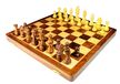 Jeu d'échecs en bois, dimensions 46x46 cm, pliable, avec une reine supplémentaire