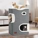 Bol Poteau griffoir multifonctionnel pour chat avec poteau griffoir et balle - grotte pour chat d'intérieur
