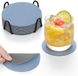 Sous-verres sans marque - Jeu de 12 pièces - Gris Bleu Ciel