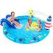 Coast Piscine gonflable pour enfants - Espace de jeux aquatiques sur le thème de la mer - Toboggan en forme de requin et jet d'eau - Multicolore 188 x 153 x 63 cm