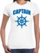 Bellatio Decorations Shoppartners Bv Captain / kapitein met stuur verkleed t-shirt wit voor dames - S